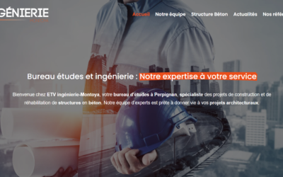 Création de notre site web | ETV Ingénierie